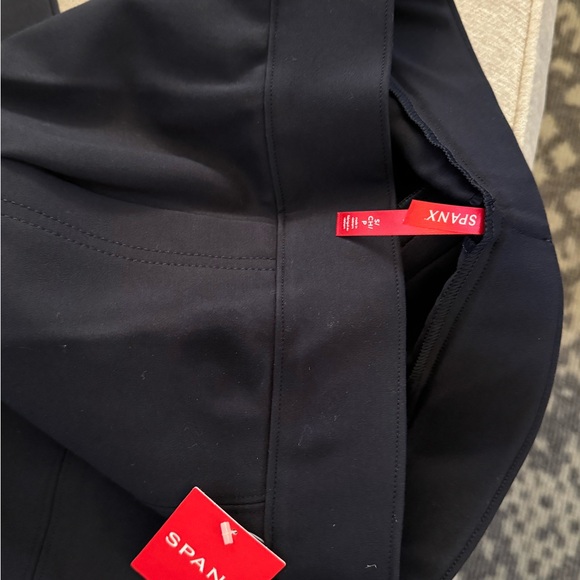 NWT SPANXsmooth PerfectFit Ponte Slim Straight Pant, navy, small - Picture 3 of 3